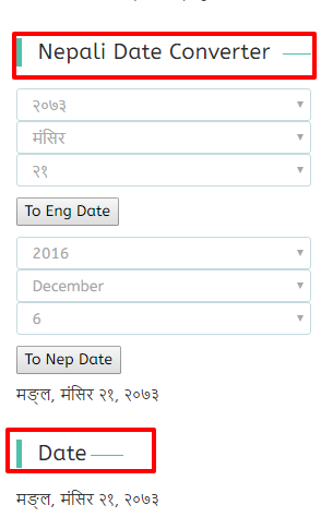 Display Current Nepali Date in WordPress